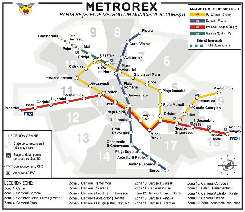 metro xəritəsi Buxarest