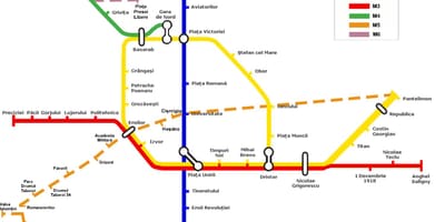 Metro xəritəsi Buxarest, Rumıniya